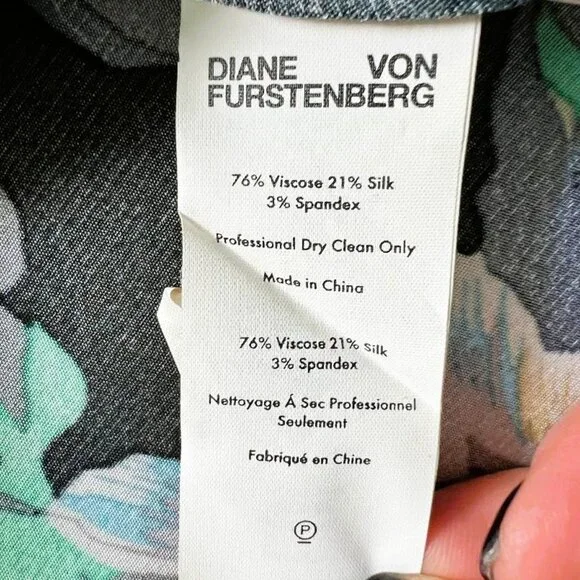 Diane von Furstenberg Silk Blend Floral Dress